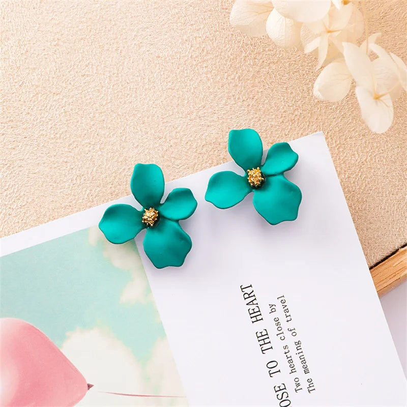Double-Layer Floral Earrings