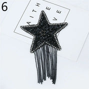 Beaded Heart Tassel Brooch