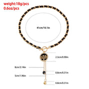 Trendy Black Heart-Shaped Pendant Necklace