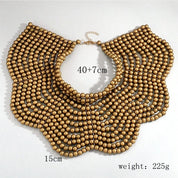 Elegant Handmade Wooden Bead Necklace