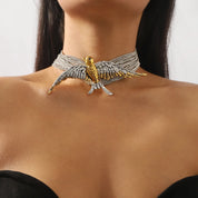 All-Crystal Swallow Necklace