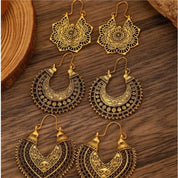 Hollow Floral Hoop Earrings