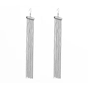 Distinctive Long Metal Earrings