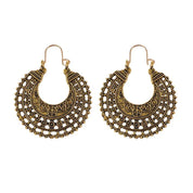 Hollow Floral Hoop Earrings