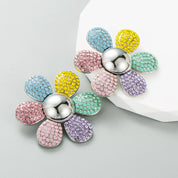 Colorful Floral Drop Earrings