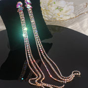 Rhinestone Chain Drop Earrings