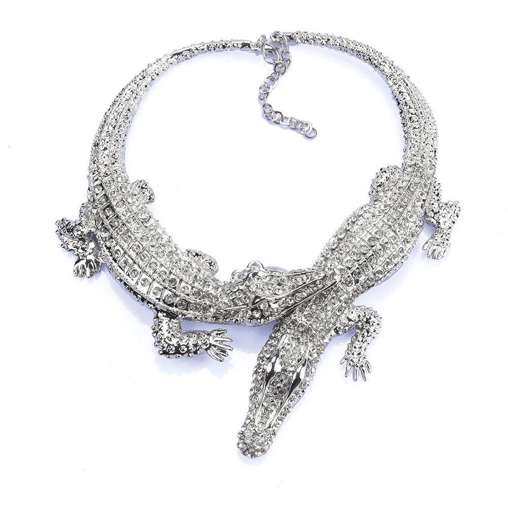 Elegant Crocodile Choker Necklace
