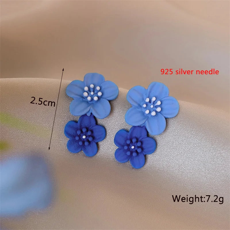 Double-Layer Floral Earrings