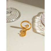 Open Seahorse Design Ring