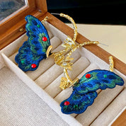 Butterfly Design Hoop Earrings