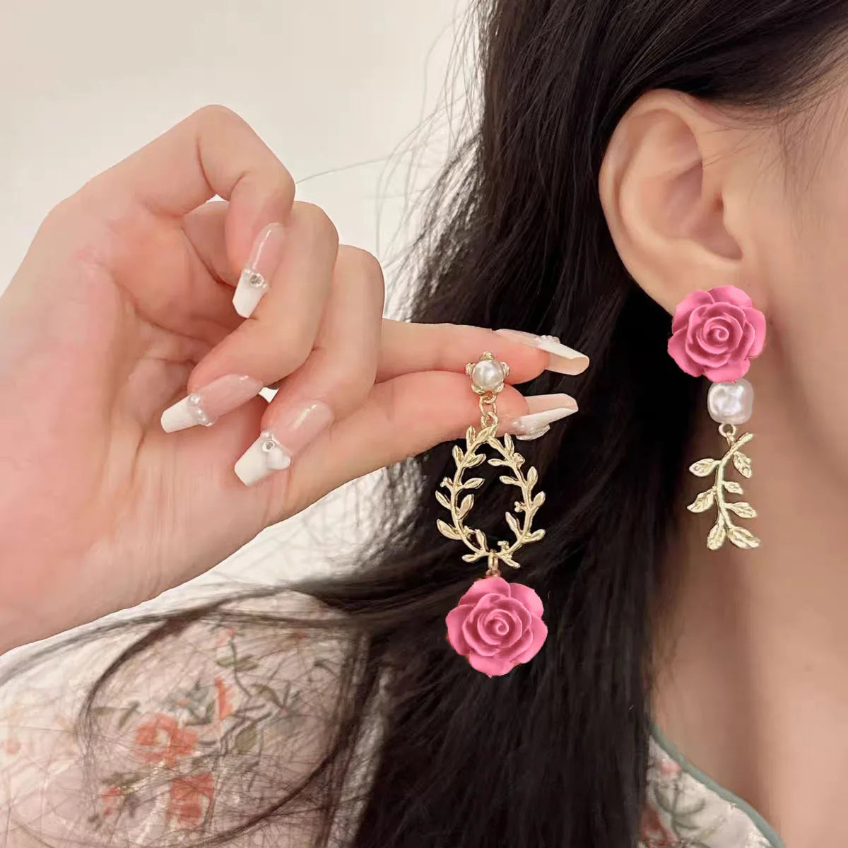 “Rose” French Earrings