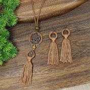 Wooden Circle Pendant Necklace