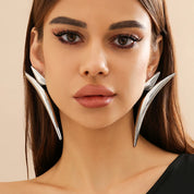 Long Curved Dangle Earrings