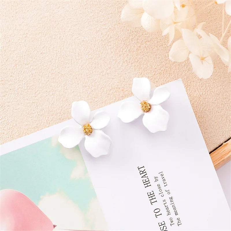 Double-Layer Floral Earrings