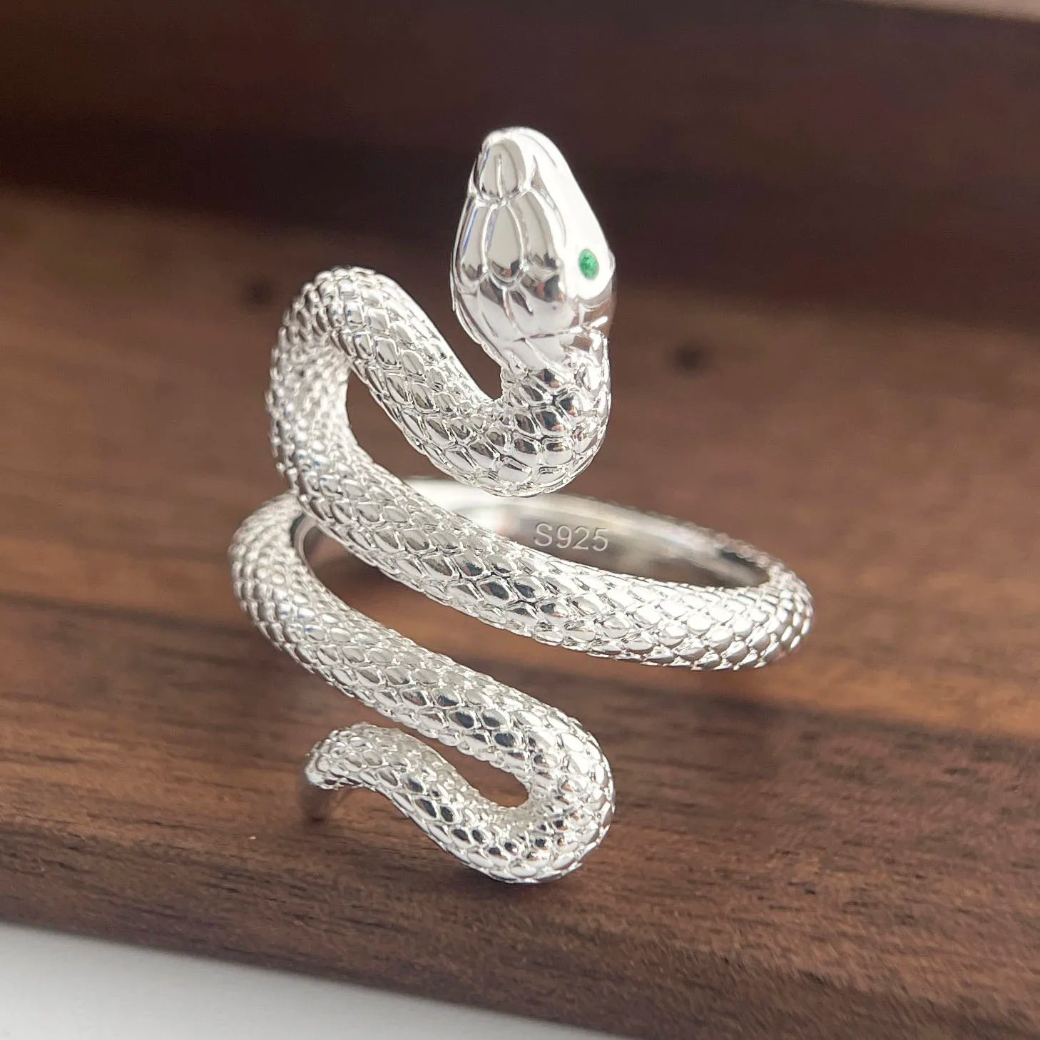Georgina Sterling Silver 925 Snake Ring – Large Design