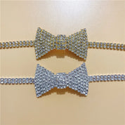 Rhinestone Bow Necklace