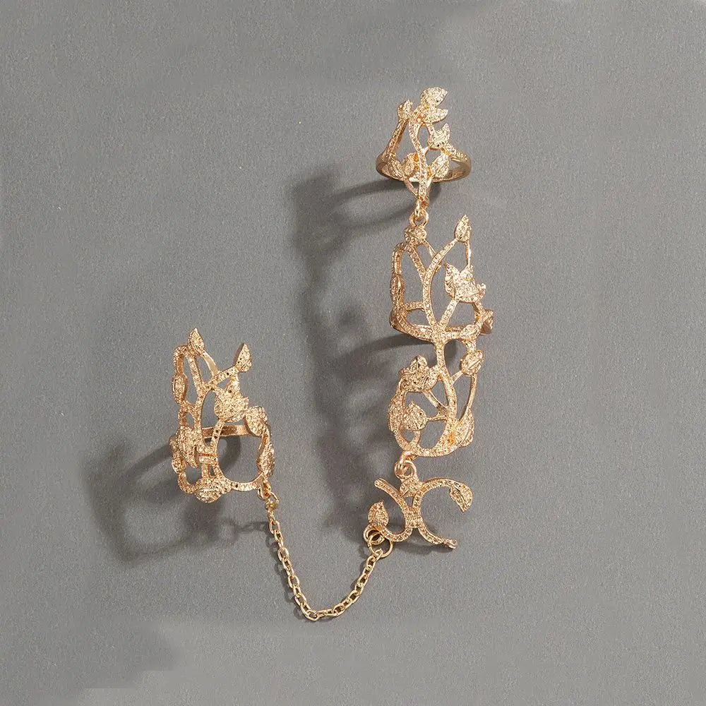 New Open Finger Rings with Floral Design