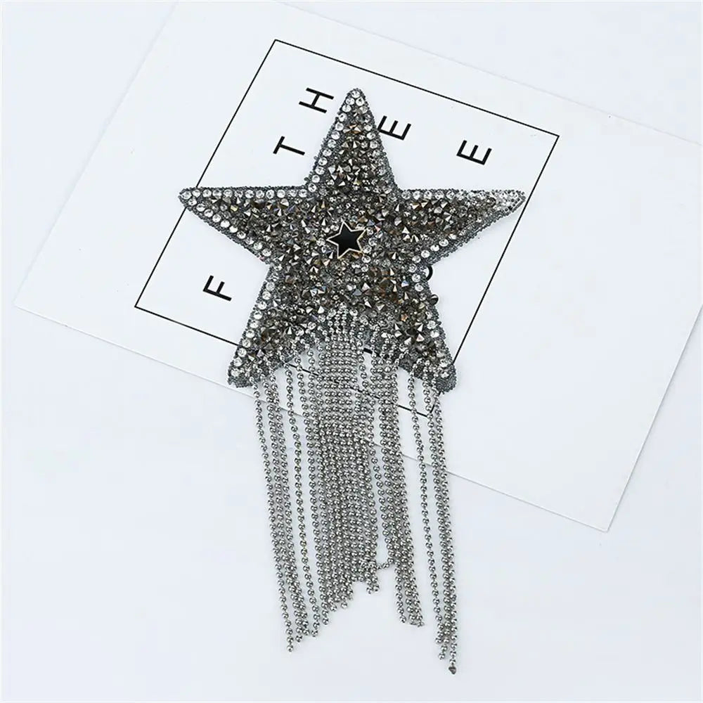 Beaded Heart Tassel Brooch