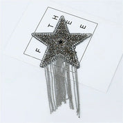 Beaded Heart Tassel Brooch