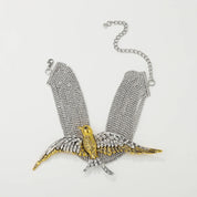 All-Crystal Swallow Necklace