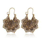 Hollow Floral Hoop Earrings