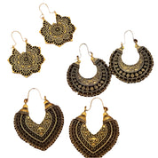 Hollow Floral Hoop Earrings