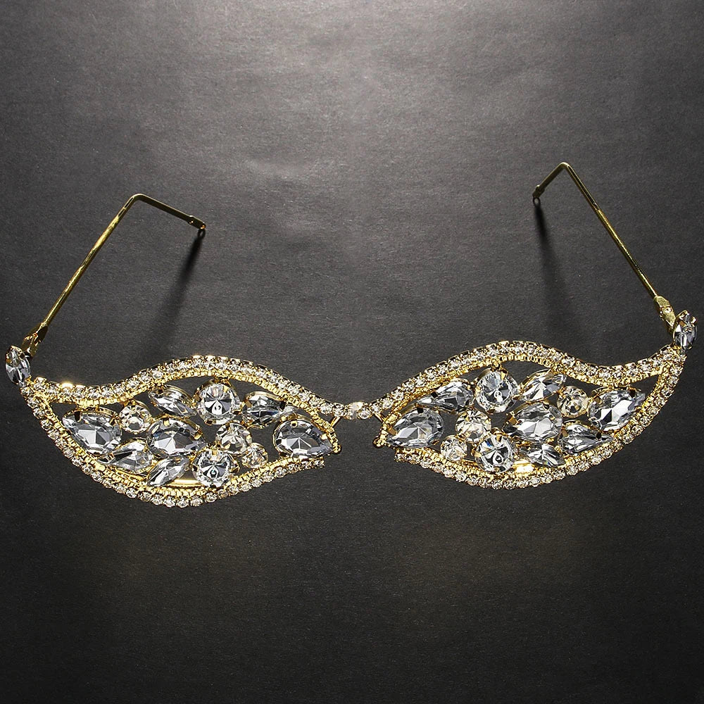 Elegant Crystal Frame Party Glasses