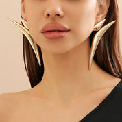 Long Curved Dangle Earrings