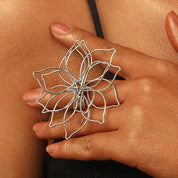 Multi-Layer Large Flower Statement Ring