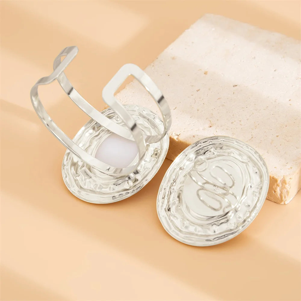 Trendy Pearl-Inspired Bracelet & Ring Set