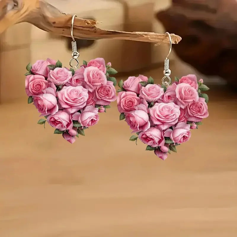 Acrylic Flower-Shaped Earrings