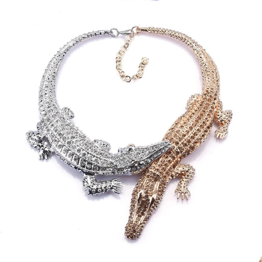 Elegant Crocodile Choker Necklace