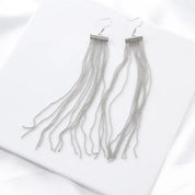 Distinctive Long Metal Earrings