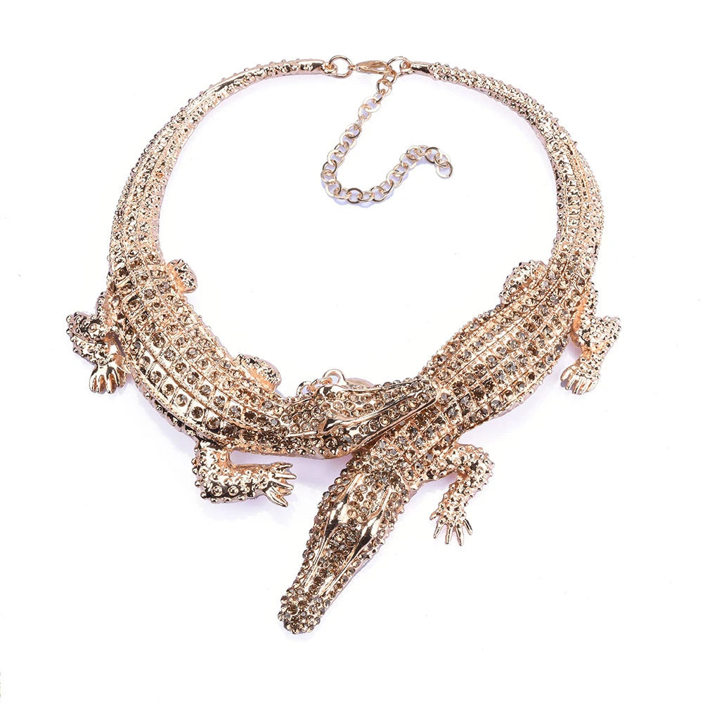 Elegant Crocodile Choker Necklace