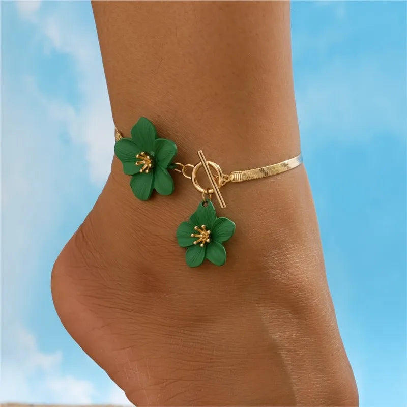Vintage Floral Anklet