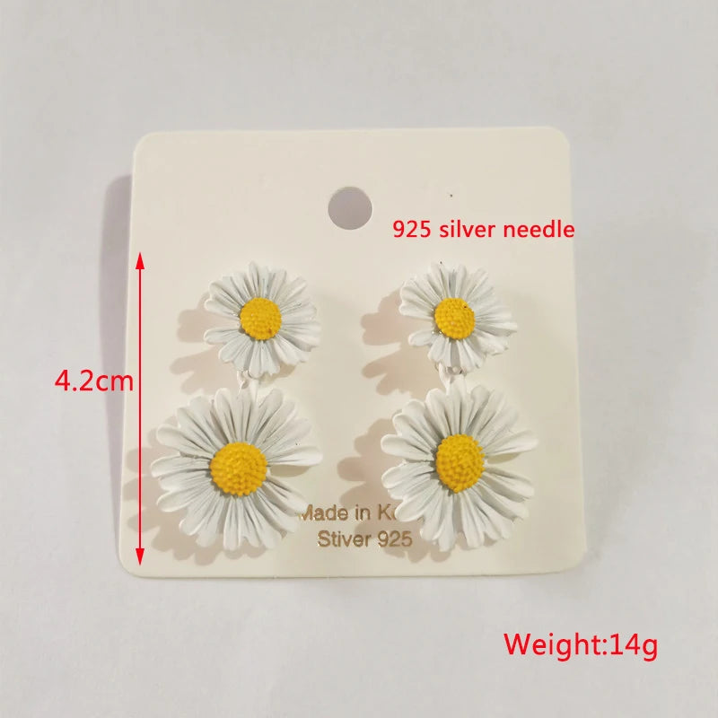 Double-Layer Floral Earrings