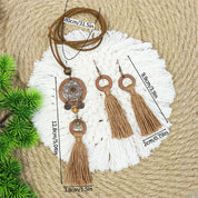 Wooden Circle Pendant Necklace