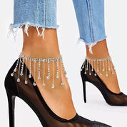 Georgina Rhinestone-Embellished Anklet Chain