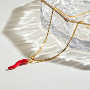 Red Chili Pendant Necklace for Women