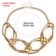 Georgina Short Necklace with Large Thick Chain