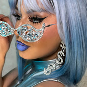 Elegant Crystal Frame Party Glasses