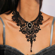White Lace Choker Necklace