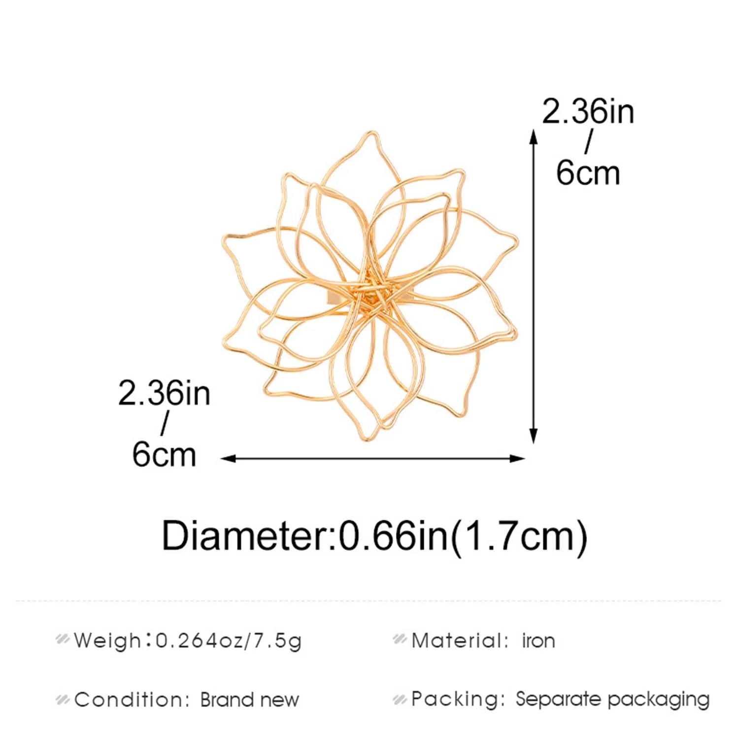 Multi-Layer Large Flower Statement Ring