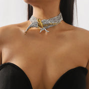 All-Crystal Swallow Necklace
