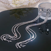Rhinestone Chain Drop Earrings