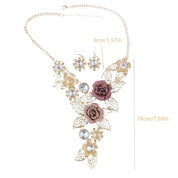 Georgina Hollow Leaf Wedding Jewelry Set
