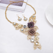 Georgina Hollow Leaf Wedding Jewelry Set