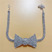 Rhinestone Bow Necklace