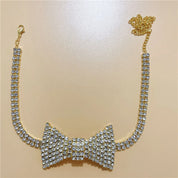 Rhinestone Bow Necklace