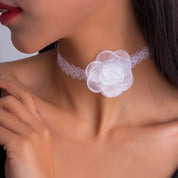 White Lace Choker Necklace